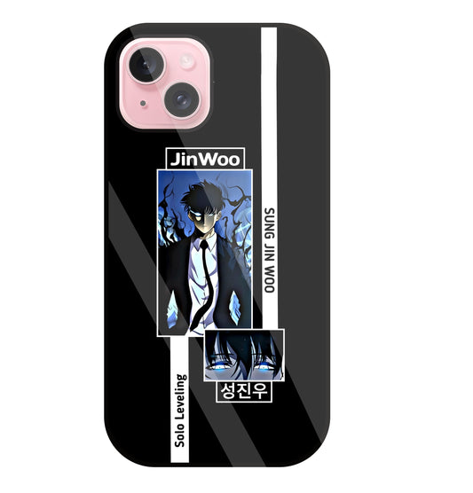 Jin Woo Sung Anime Glass Case For Apple iPhone 15 Plus