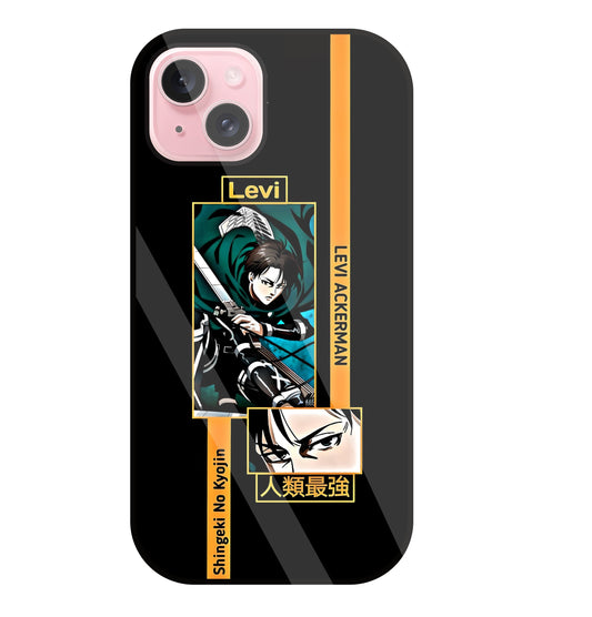 Levi Anime Glass Case For Apple iPhone 15 Plus