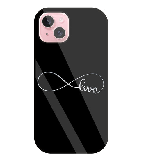 Love Symbol Glass Case For Apple iPhone 15 Plus