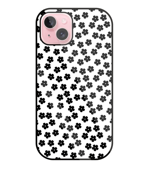 Multiple Daisy flowers Glass Case For Apple iPhone 15 Plus