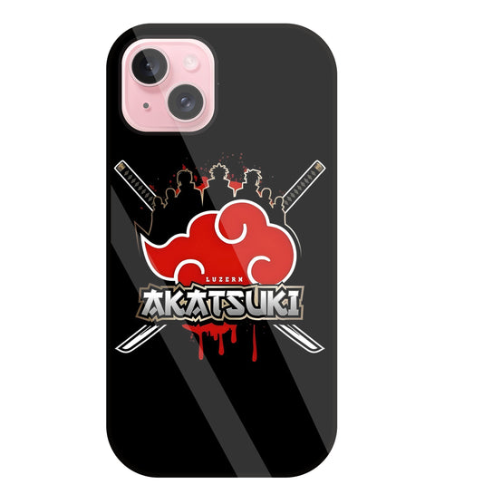 Naruto - Akatsuki Glass Case For Apple iPhone 15 Plus