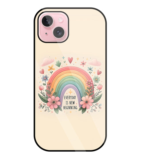New Beginning Glass Case For Apple iPhone 15 Plus