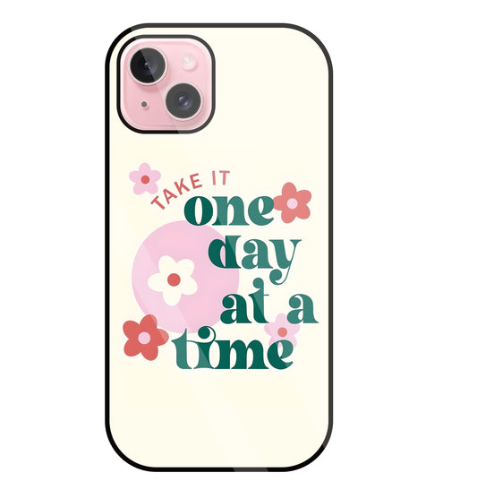 One Day A Good Time Glass Case For Apple iPhone 15 Plus