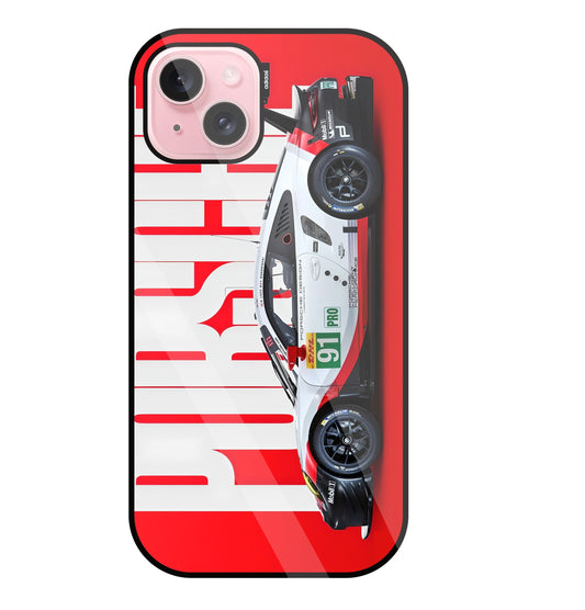 Porschse Glass Case For Apple iPhone 15 Plus