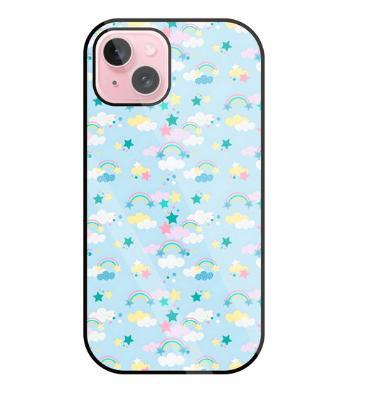 Small Rainbows Glass Case For Apple iPhone 15 Plus