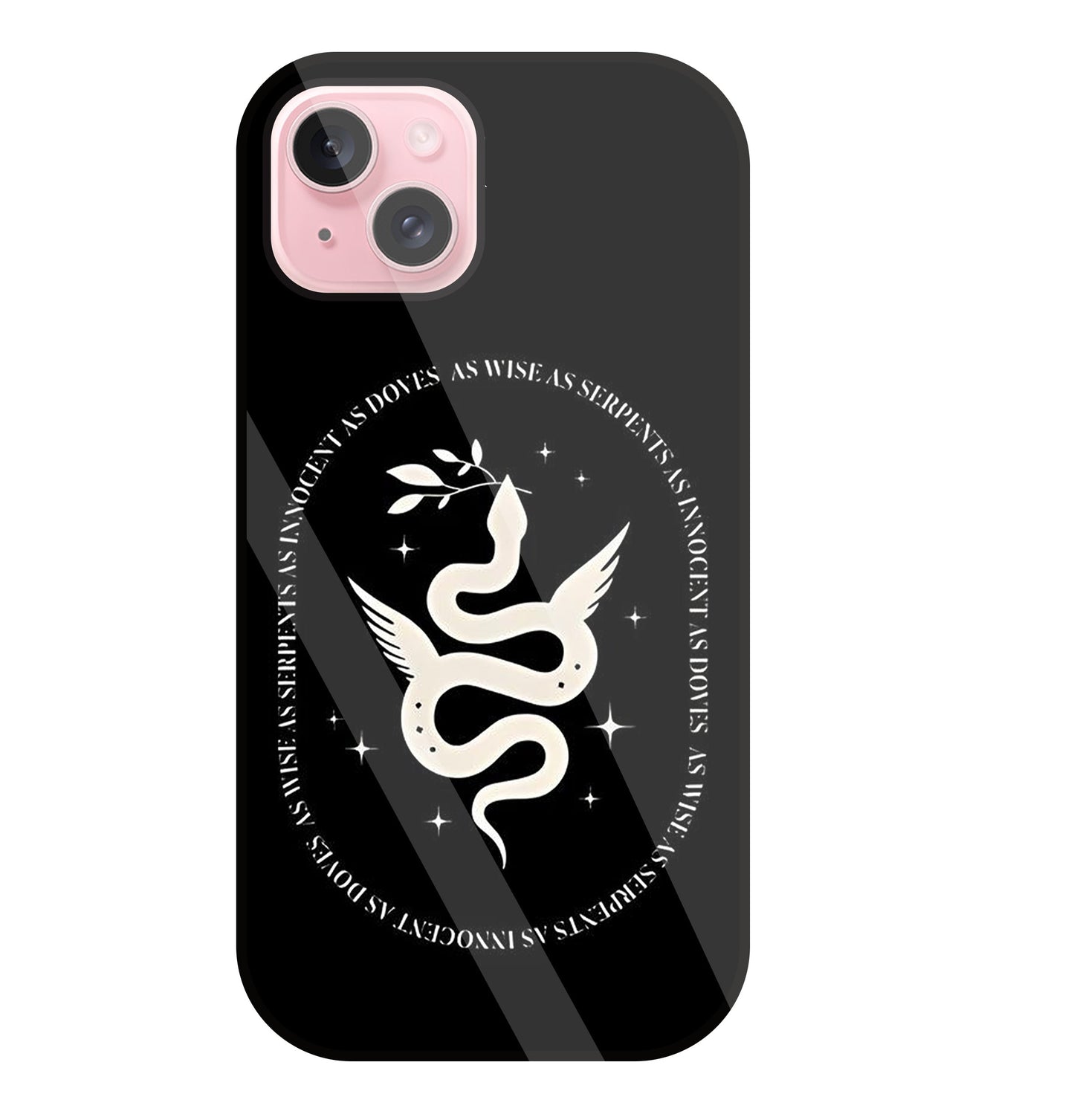Snakestress Glass Case For Apple iPhone 15 Plus