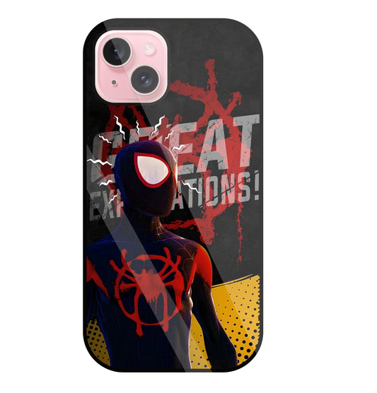 Spidy Sense Glass Case For Apple iPhone 15 Plus