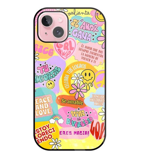 Sunflower Vibes Glass Case For Apple iPhone 15 Plus