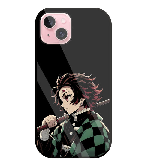 Tanjiro Kamado Glass Case For Apple iPhone 15 Plus