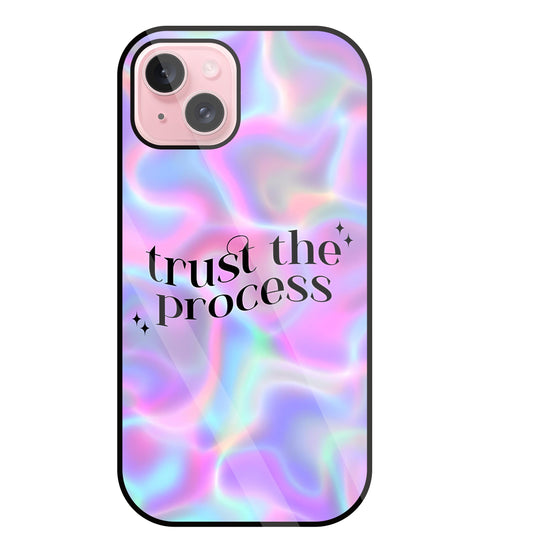 Trust the Process Glass Case For Apple iPhone 15 Plus