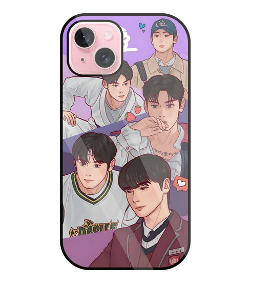Ture Beauty K Drama Glass Case For Apple iPhone 15 Plus