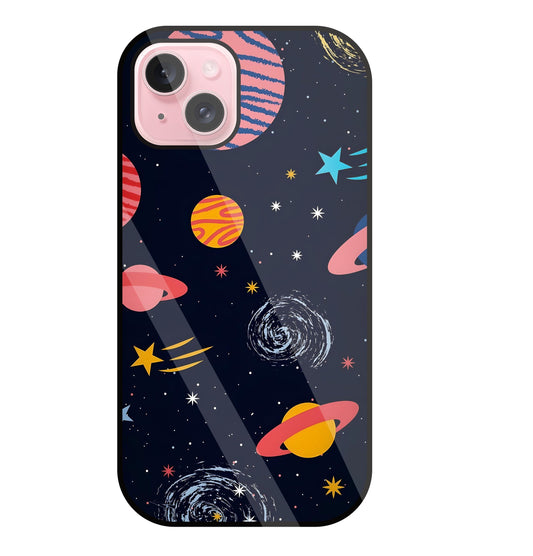 Universe In Space Glass Case For Apple iPhone 15 Plus