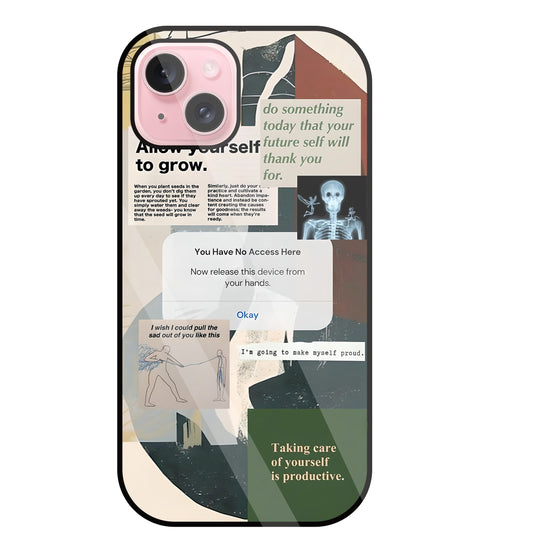 Yourself To Grow Glass Case For Apple iPhone 15 Plus