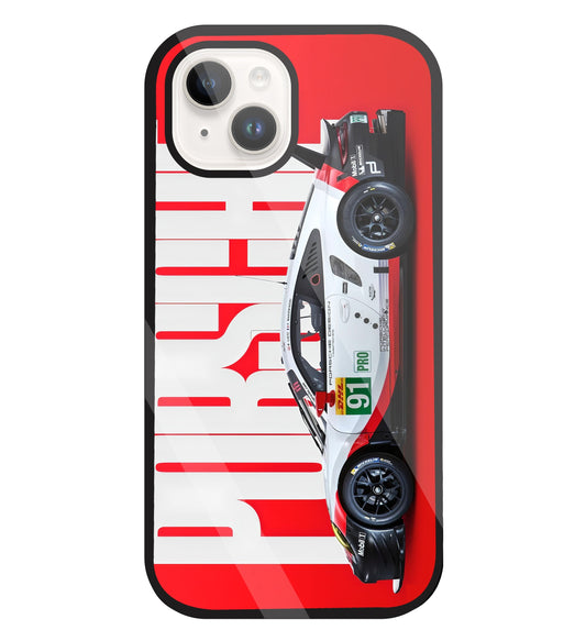 Porschse Glass Case For Apple iPhone 15