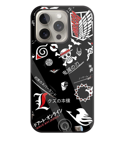 Anime Mashup  Glass Case For Apple iPhone 15 Pro
