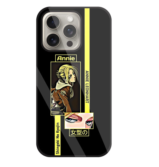 Annie Attack on Titan  Glass Case For Apple iPhone 15 Pro