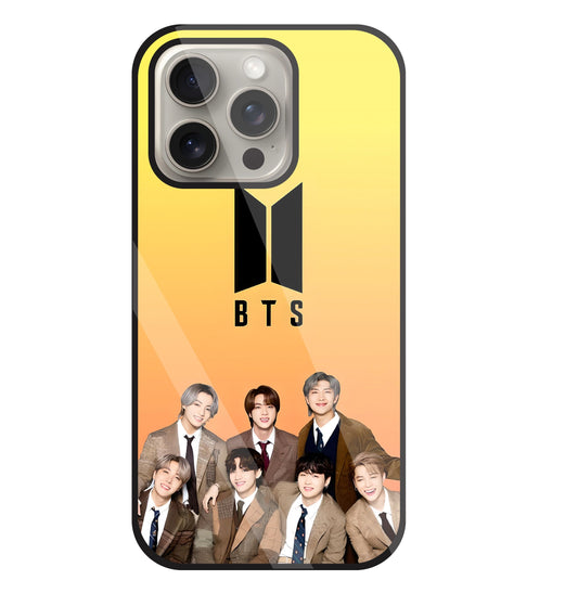 BTS Crew Glass Case For Apple iPhone 15 Pro