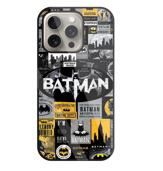 Batman Mashup Glass Case For Apple iPhone 15 Pro