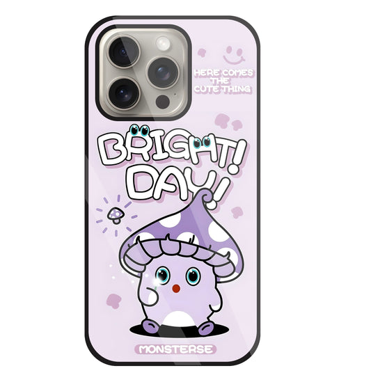 Bright Day Purple Monster Glass Case For Apple iPhone 15 Pro