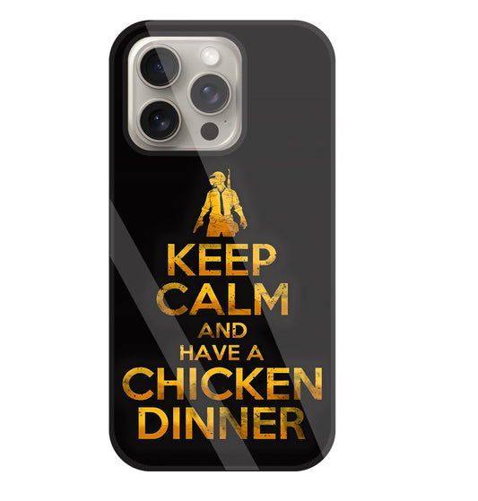 Chicken Dinner Glass Case For Apple iPhone 15 Pro