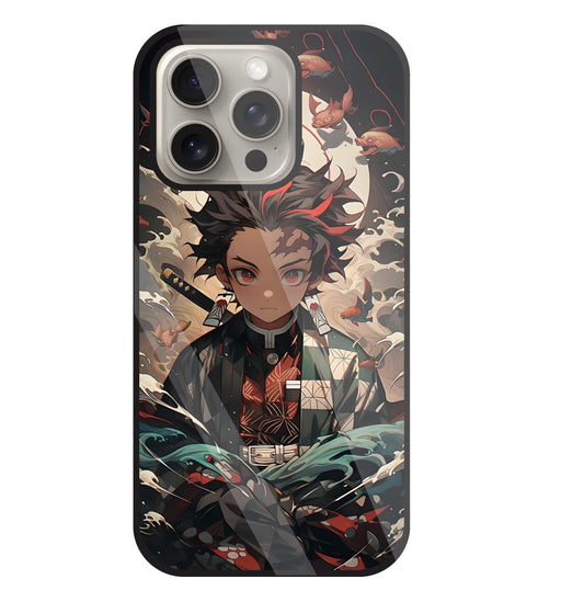 Demon Slayer Glass Case For Apple iPhone 15 Pro