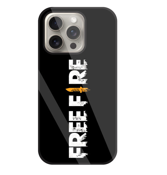 Free Fire Glass Case For Apple iPhone 15 Pro