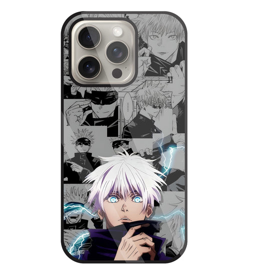 Gojo with bolt Glass Case For Apple iPhone 15 Pro