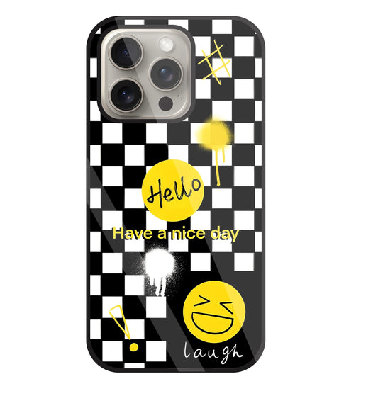 Have A Nice Day Glass Case For Apple iPhone 15 Pro