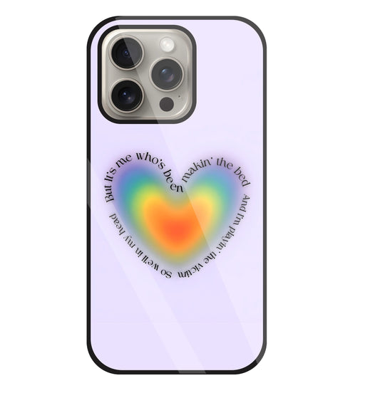 Heart With Neon Colour Glass Case For Apple iPhone 15 Pro