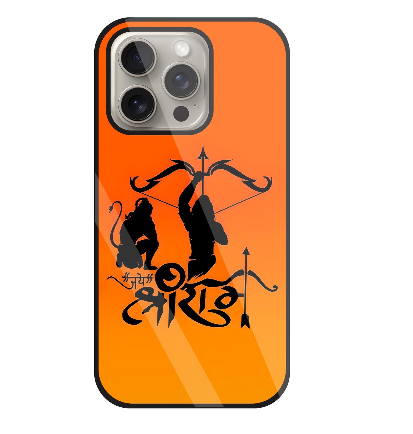 Jai Shri Ram Glass Case For Apple iPhone 15 Pro