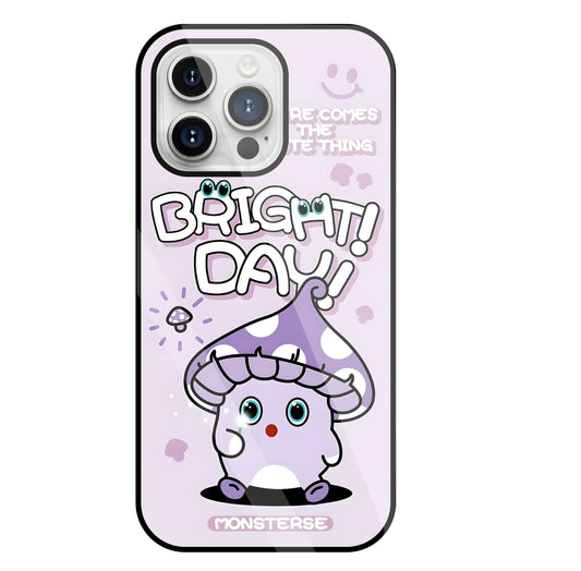 Bright Day Purple Monster Glass Case For Apple iPhone 15 Pro Max