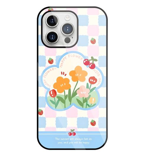Cherry Blossom Glass Case For Apple iPhone 15 Pro Max