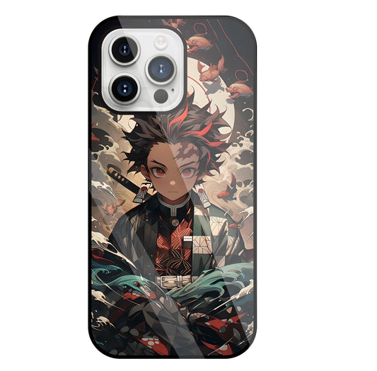 Demon Slayer Glass Case For Apple iPhone 15 Pro Max