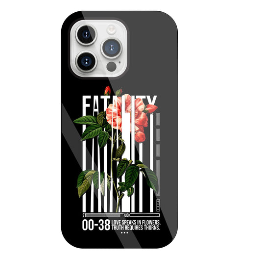 Fatality Flower Glass Case For Apple iPhone 15 Pro Max