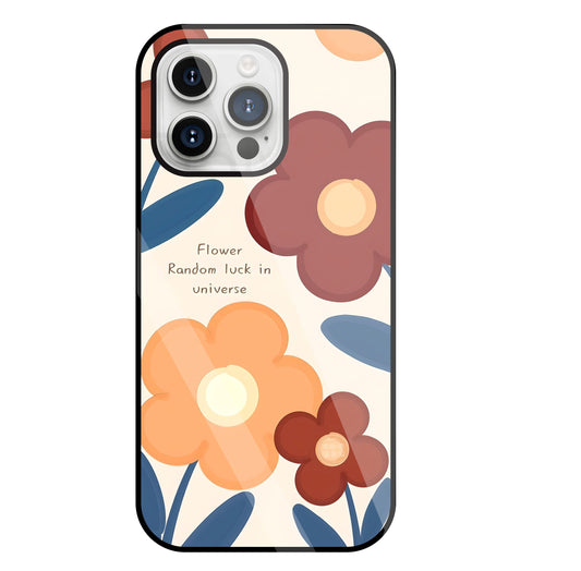 Flower Random Luck Glass Case For Apple iPhone 15 Pro Max