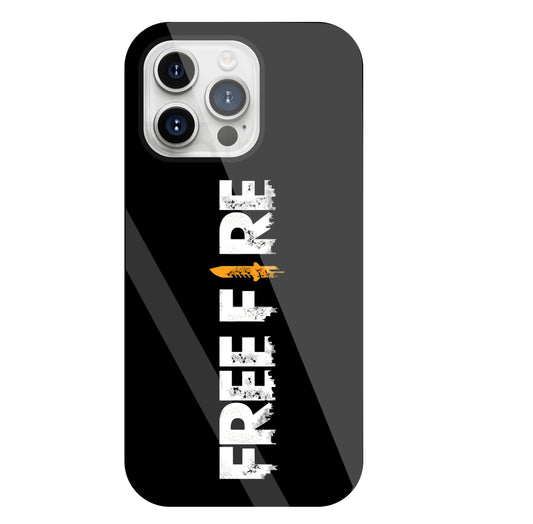 Free Fire Glass Case For Apple iPhone 15 Pro Max