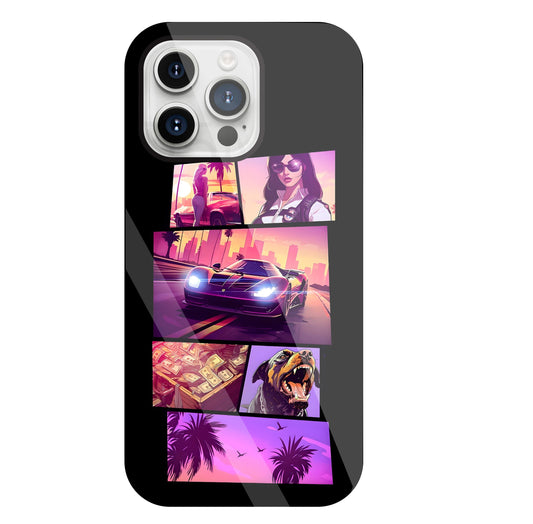 GTA 6 Glass Case For Apple iPhone 15 Pro Max