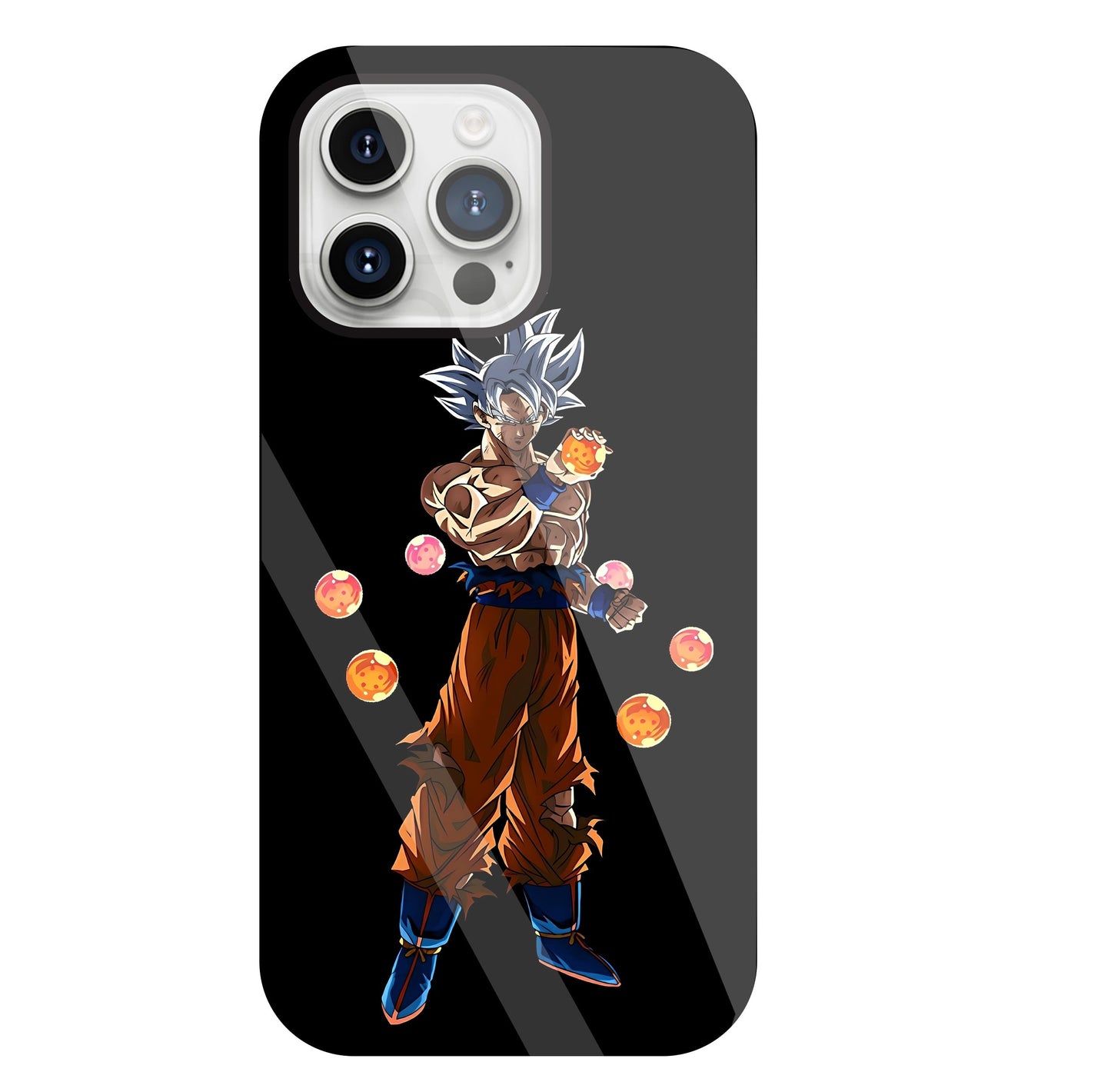 Goku With Dragon Balls Glass Case For Apple iPhone 15 Pro Max