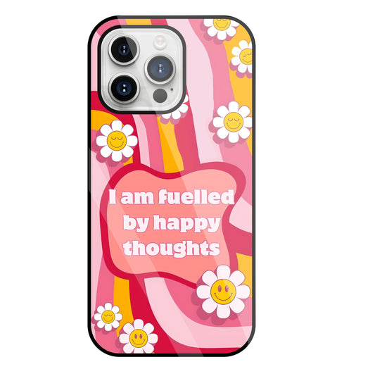 Happy Thoughts Glass Case For Apple iPhone 15 Pro Max