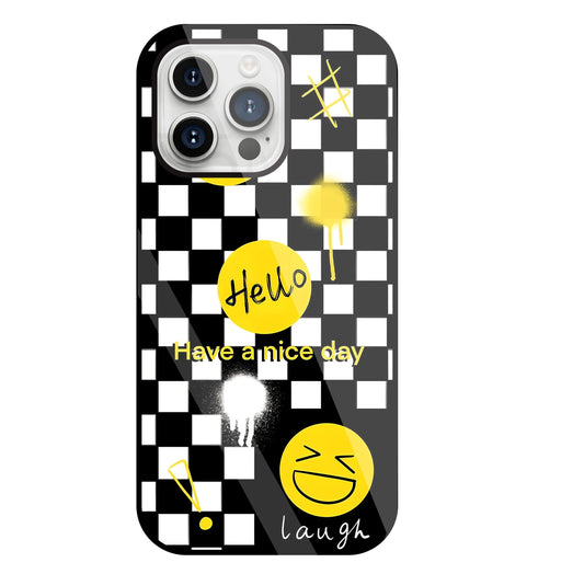 Have A Nice Day Glass Case For Apple iPhone 15 Pro Max