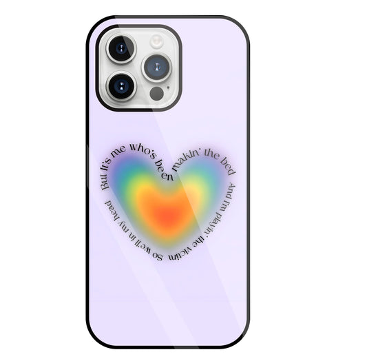 Heart With Neon Colour Glass Case For Apple iPhone 15 Pro Max