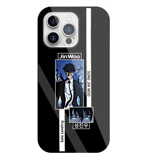Jin Woo Sung Anime Glass Case For Apple iPhone 15 Pro Max