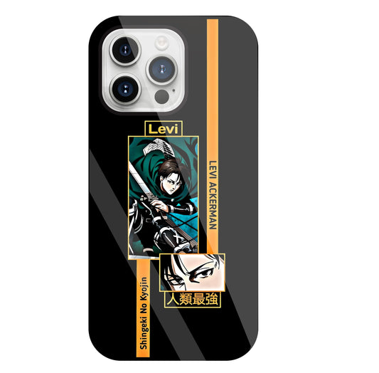 Levi Anime Glass Case For Apple iPhone 15 Pro Max
