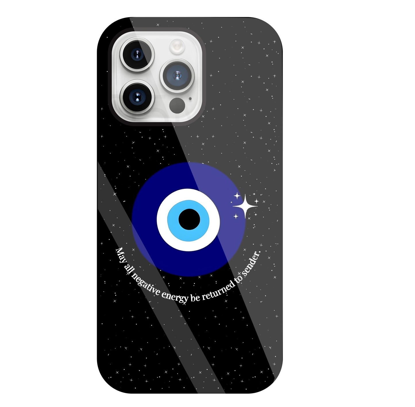 Negative Energy Return Glass Case For Apple iPhone 15 Pro Max