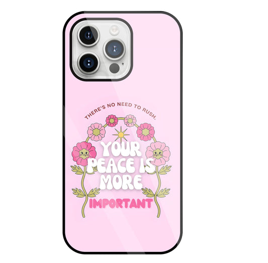 Peace Is More Important Glass Case For Apple iPhone 15 Pro Max