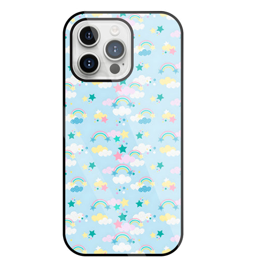 Small Rainbows Glass Case For Apple iPhone 15 Pro Max