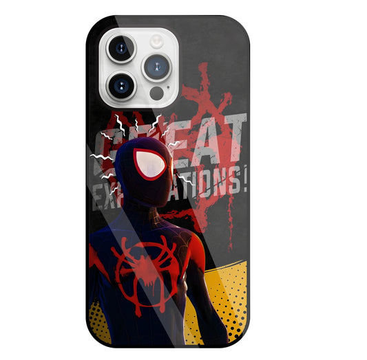 Spidy Sense Glass Case For Apple iPhone 15 Pro Max