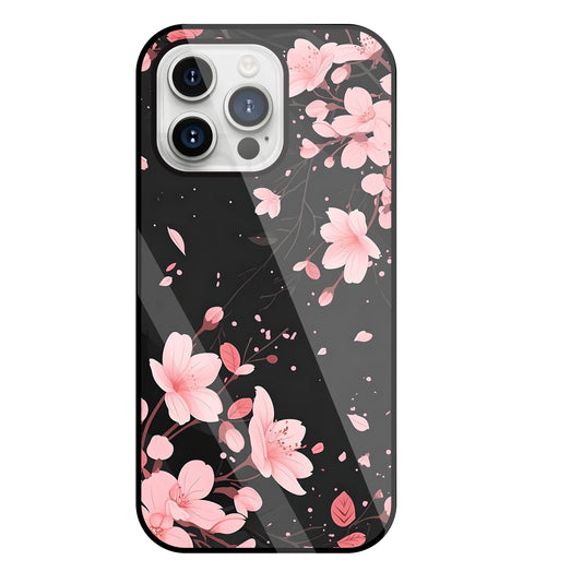Summer Flowers Glass Case For Apple iPhone 15 Pro Max