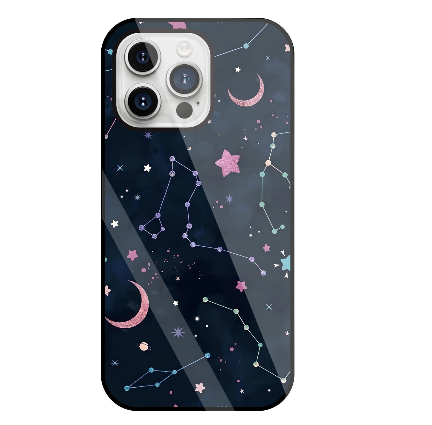 Symbol Of Stars Glass Case For Apple iPhone 15 Pro Max