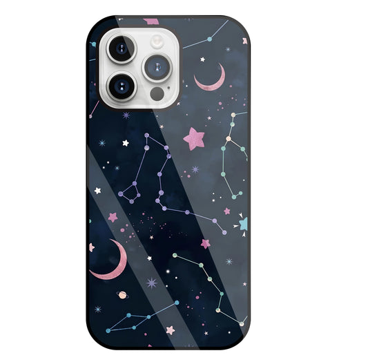 Symbol Of Stars Glass Case For Apple iPhone 15 Pro Max